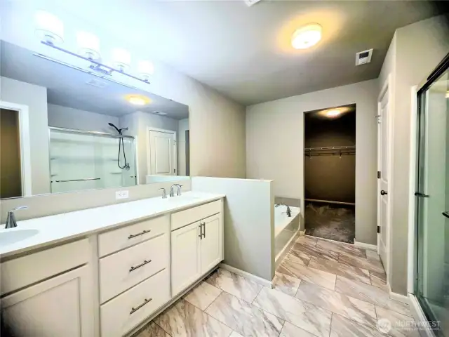 Primary Fully Bathroom with walk-in closet