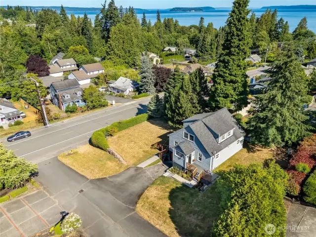 Aerial view with Glenwood Ave in the background.