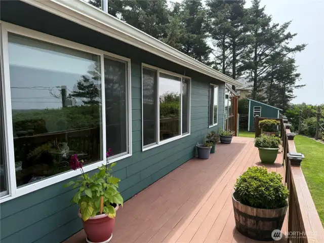 Large windows give you the best view of the ocean.