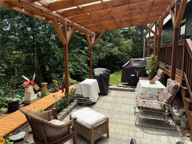 Comfortable patio for outdoor entertainment.