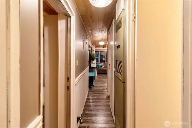 View down the hall from the primary bedroom