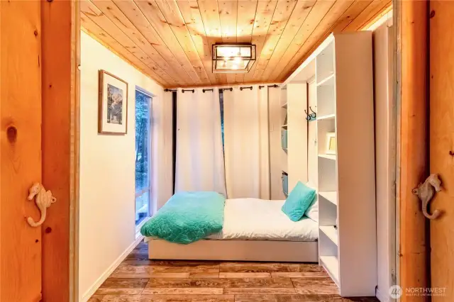 Looking out from the addition bunk room