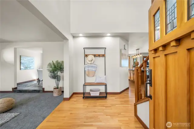 20ft ceilings welcome you in