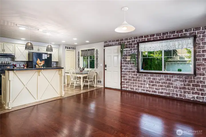 Open concept floor plan lends itself to large gatherings OR just space for any furniture you could dream up!