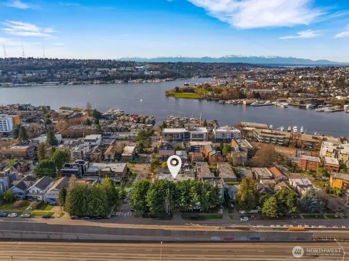 Right in the center of Eastlake, close to all the best shops, restaurants and cafes.