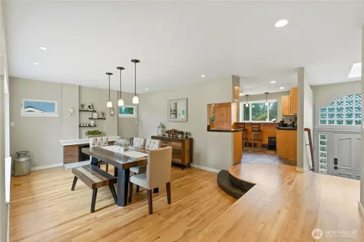 Dining Room w/ Fireplace