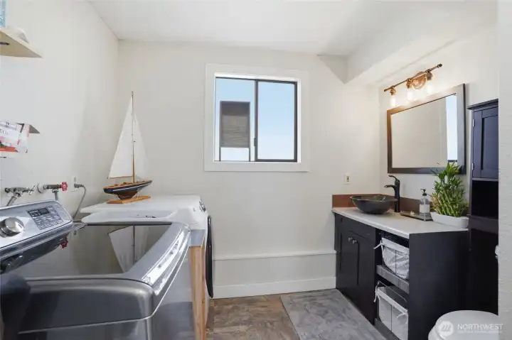 Full Bathroom + Laundry Room