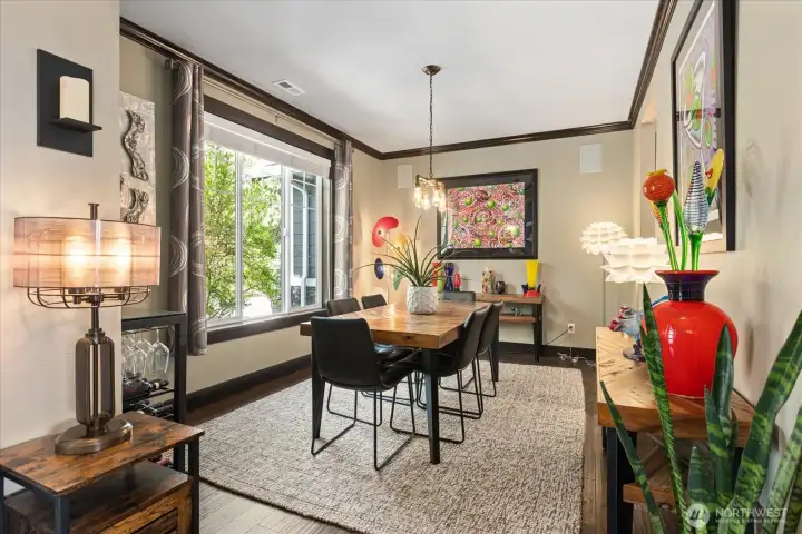 Formal dining can be entered from foyer or butler's pass through pantry