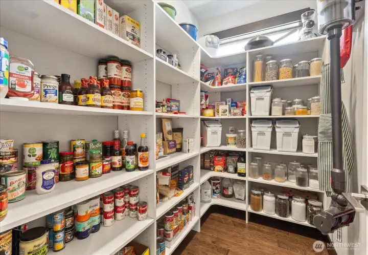 Home cooks delight! Walk in Pantry. Plenty of storage for all the meals!