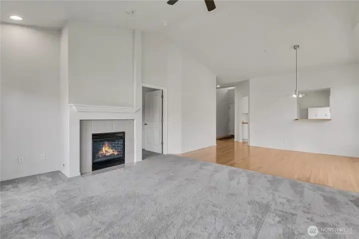 Open, great room concept