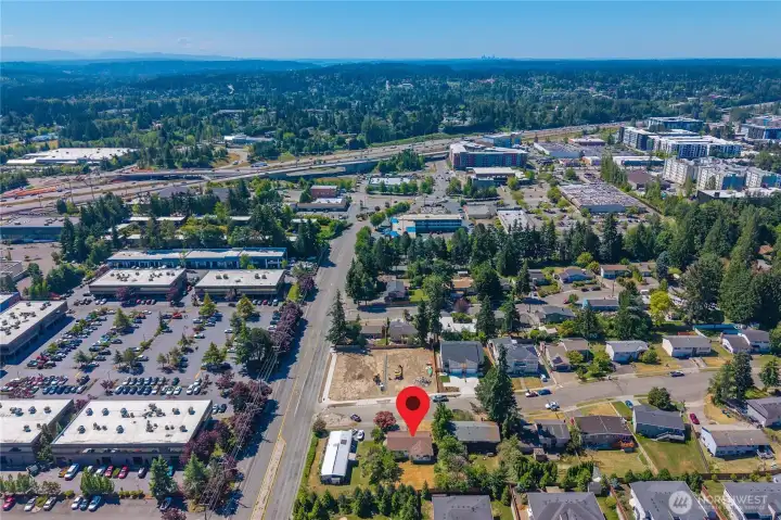 Very close proximity to groceries, shopping and freeways.