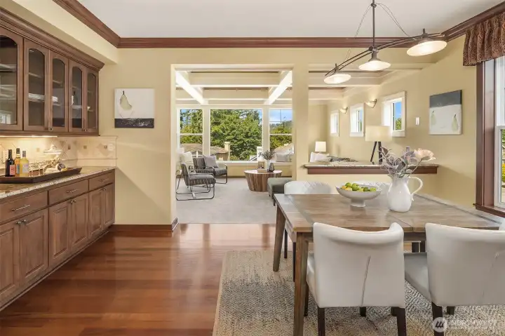 Casual dining flows naturally into the family room, creating an inviting space where conversation, meals, and everyday moments come together. Casual dining flows naturally into the family room, creating an inviting space where conversation, meals, and everyday moments come together.