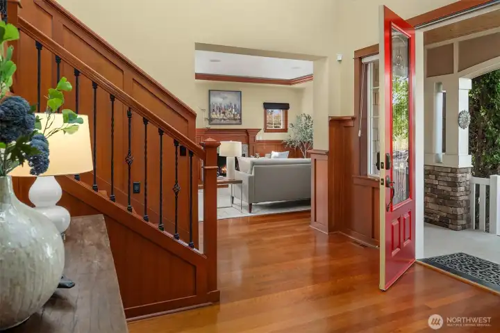 An inviting entry makes an unforgettable first impression, where natural light and handcrafted details set the tone throughout the home. An inviting entry makes an unforgettable first impression, where natural light and handcrafted details set the tone throughout the home.