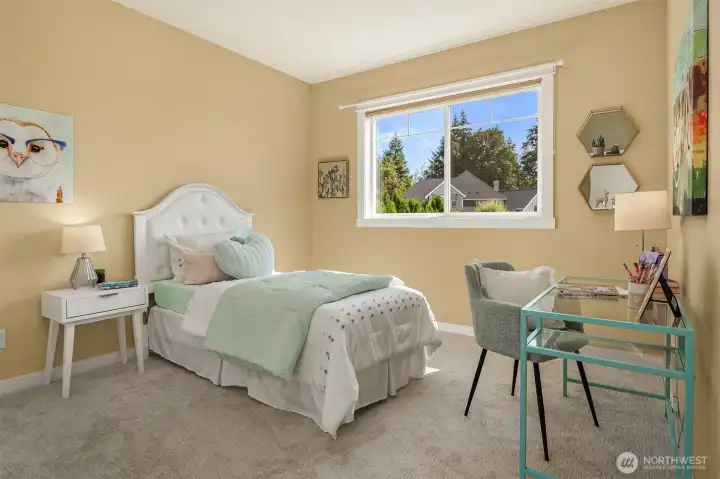 Bright and versatile, this spacious bedroom easily accommodates family, guests, or a dedicated workspace as needs evolve. Bright and versatile, this spacious bedroom easily accommodates family, guests, or a dedicated workspace as needs evolve.