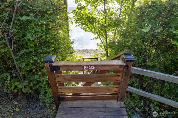 Beach access on property