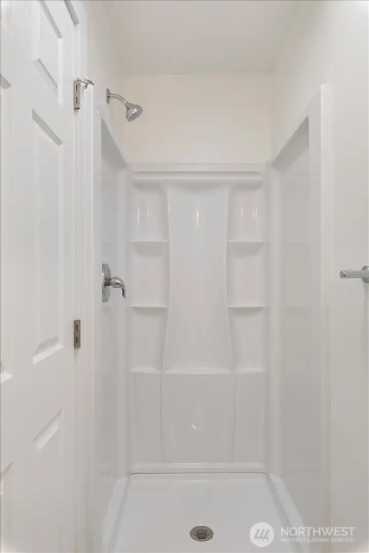 Shower in primary bath Shower in primary bath