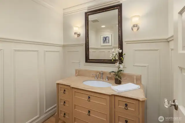 One of two powder rooms on the main level.. this being the formal one.