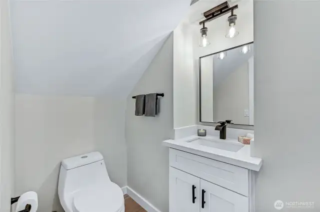 Guest bathroom in the  main level.