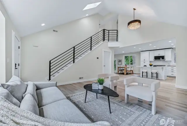 Living room and dinning room area.