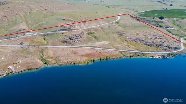 Land lines-estimated- goes into water