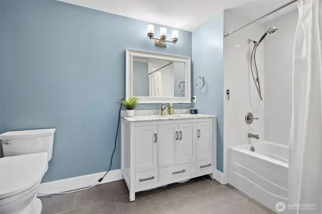 2nd bathroom is a full one.