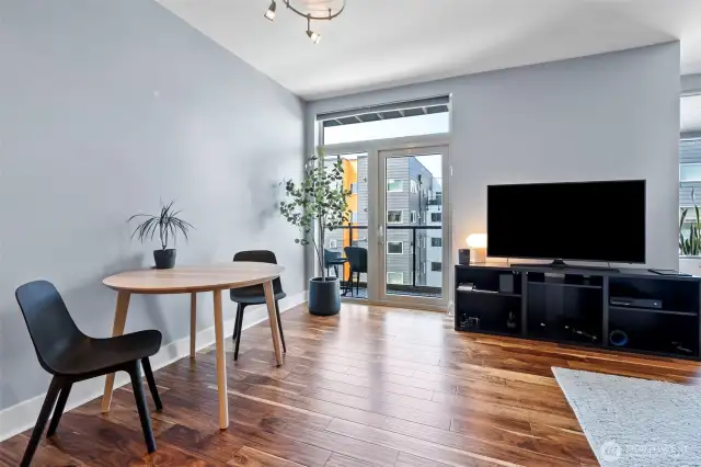Private balcony to take in Tacoma views.