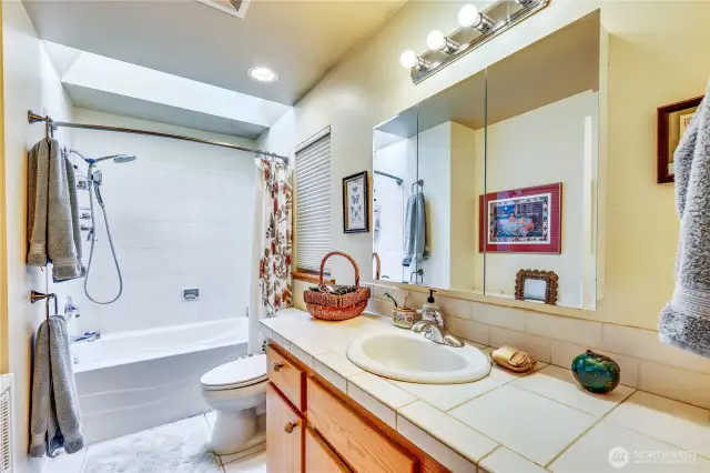 Ensuite bathroom off of the primary suite.