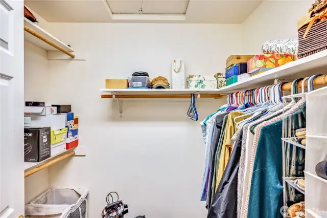 Large walk-in closet in the primary bedroom.