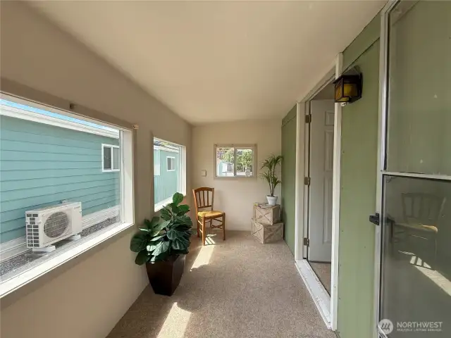 Nice, enclosed sunroom.