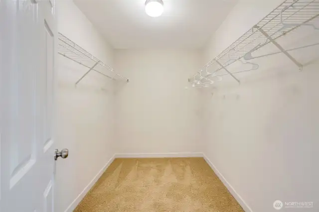 Primary walk in closet.