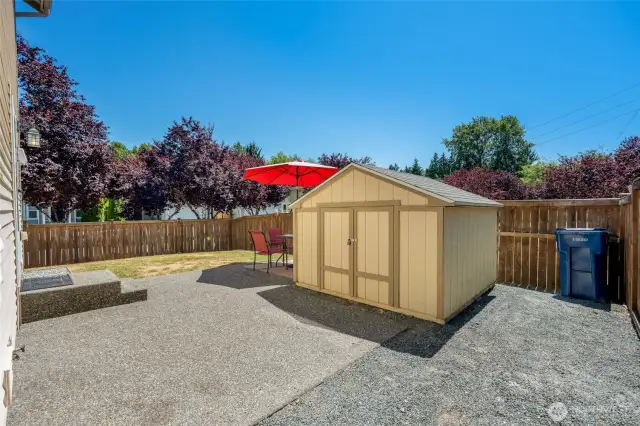 Storage shed for bikes, garden or any storable items.