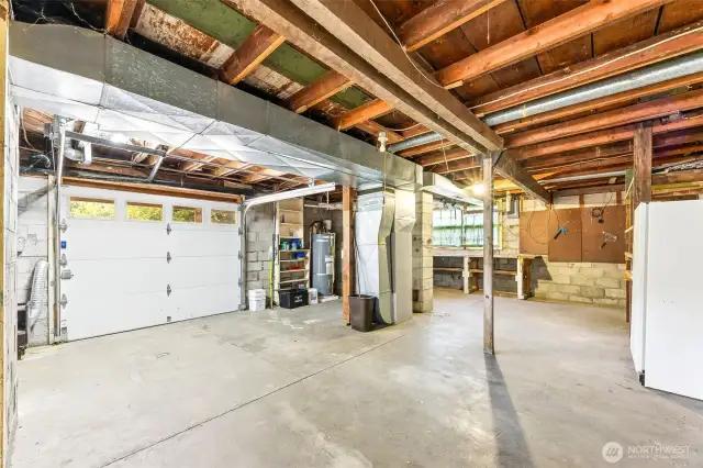 Attached Garage in the Basement
