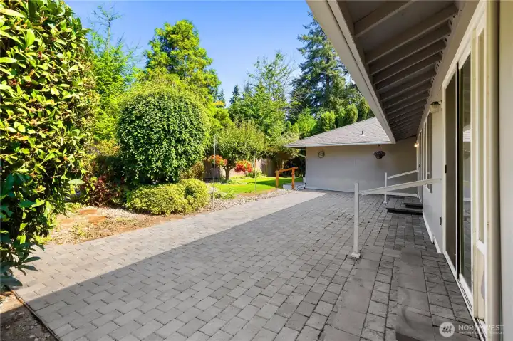 Large patio is perfect to BBQ and entertain. Relax with your favorite beverage after your work day.