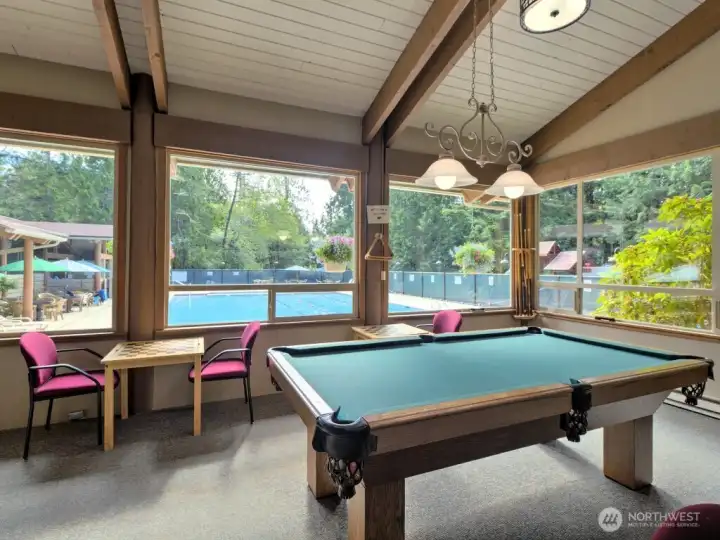 Pool inside clubhouse