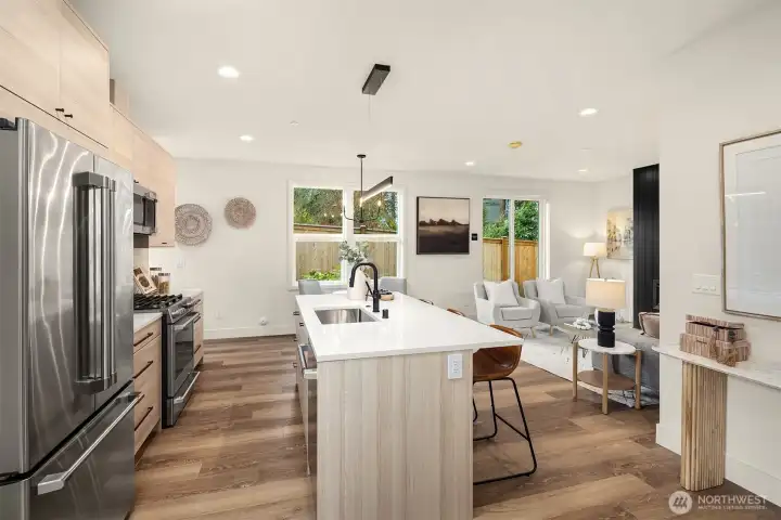 Beautiful kitchen with large island