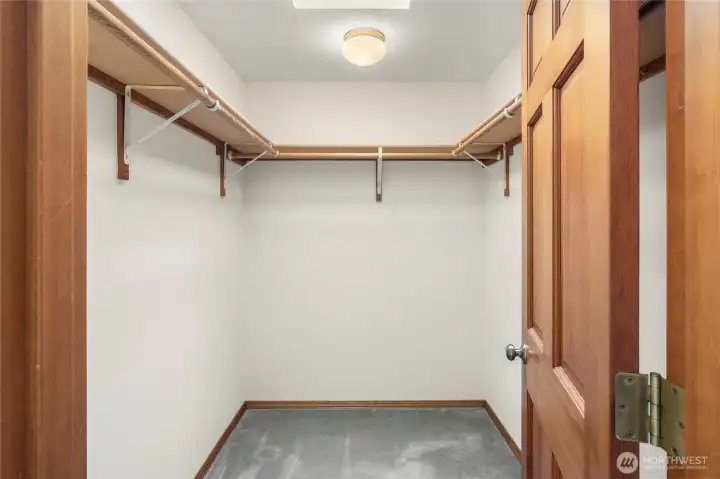 Primary walk in closet