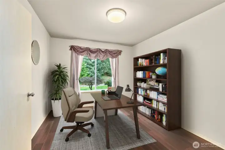 Staged/for office or den