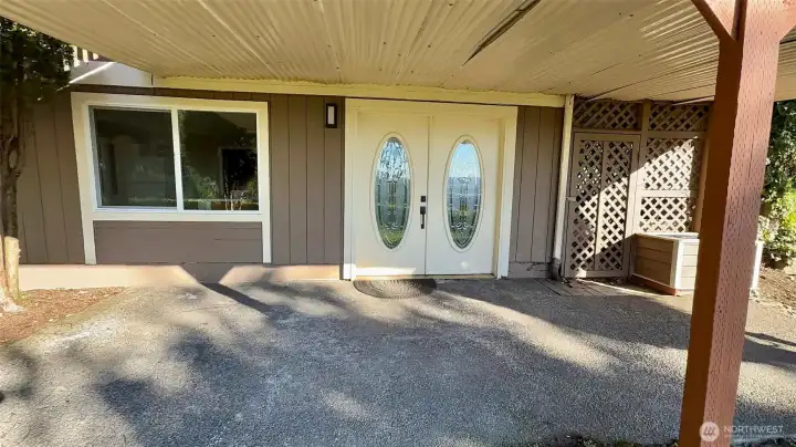 Front Entrance at Lower Level