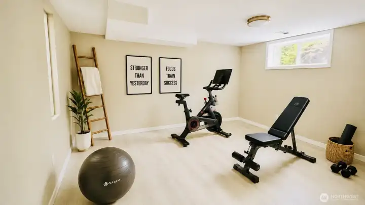 Downstairs-Gym room (Virtual Staged)