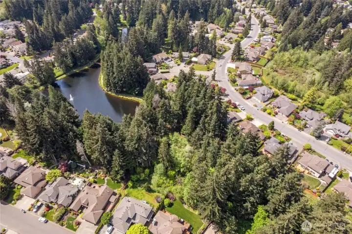 Walking trails and ponds
