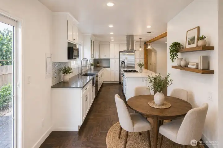 v.s. area option 1 space off kitchen
