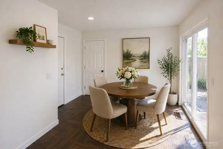 v.s. option 3 dinning area off kitchen