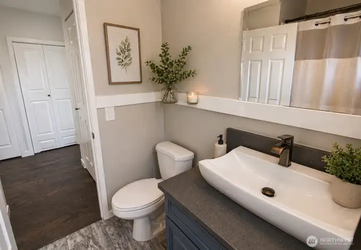 v.s. main bath down stairs
