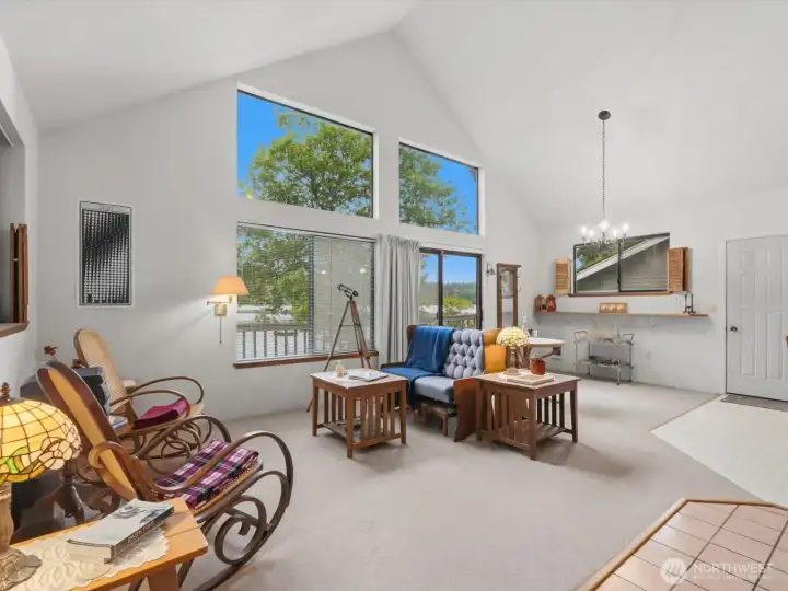 Vaulted Ceiling, Light and Bright Vaulted Ceiling, Light and Bright