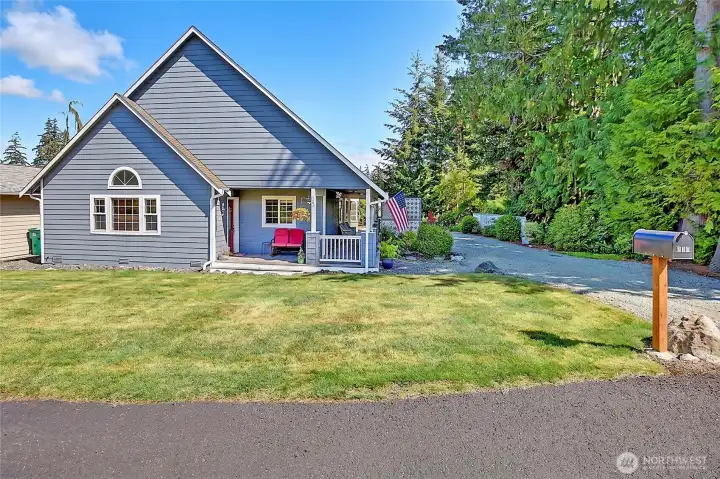 Nice large leveled lot includes plenty of outdoor entertaining spaces.