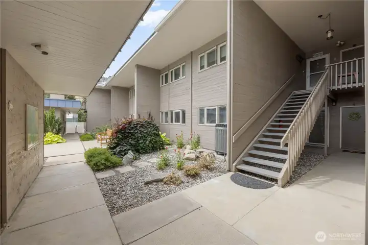 # 3 is located right behind the stairway on the north end of the complex. # 3 is located right behind the stairway on the north end of the complex.