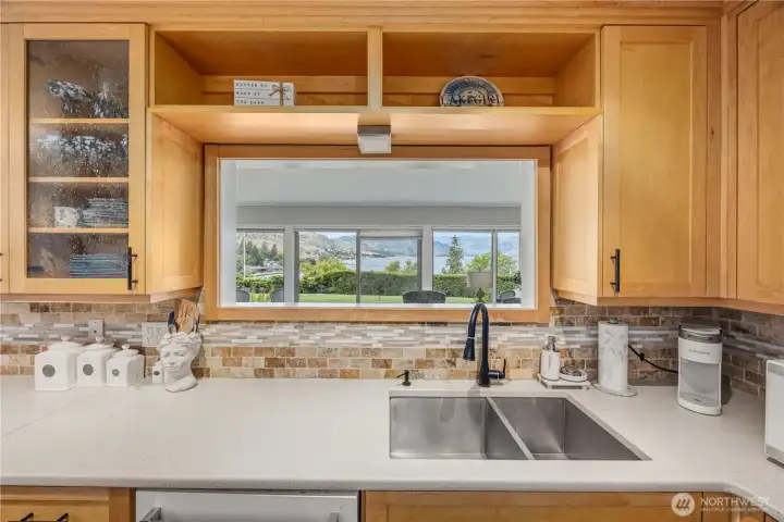 Part of a recent remodel allowing interaction with the living area and bringing the out of doors in. Part of a recent remodel allowing interaction with the living area and bringing the out of doors in.
