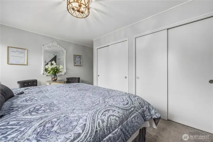 Large triple closets to accommodate all of your clothing needs. Large triple closets to accommodate all of your clothing needs.