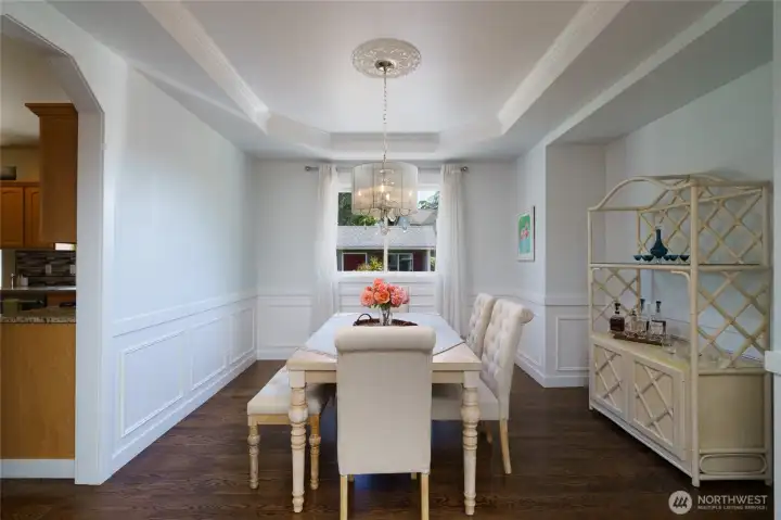 View looking into formal dining room. View looking into formal dining room.