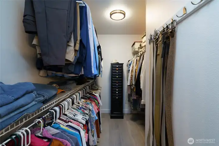 Walk in closet in primary bath Walk in closet in primary bath